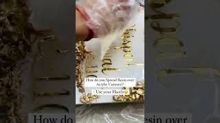 how do you spread resin over acrylic cutouts  resinart hacks  resin tutorial  tulsin resin art [upl. by Eiten]