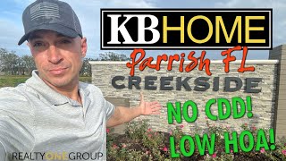 CREEKSIDE by KB Home No CDD New Construction Community in Parrish FL Tour [upl. by Anivad]