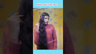 Glitter hair clips hack ✨ [upl. by Adnorrahs]