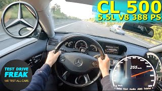 2009 Mercedes Benz CL 500 4MATIC 388 PS TOP SPEED GERMAN AUTOBAHN DRIVE POV [upl. by Jewett]