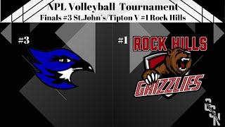 NPL VB Tournament Finals 3 StJohnsTipton V 1 Rock Hills Grizzly Sports Network [upl. by Aisitel]