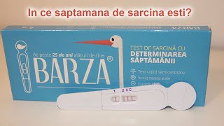 Sarcina pe saptamani  Test de sarcina cu determinarea saptamanii  Barza [upl. by Niraj412]