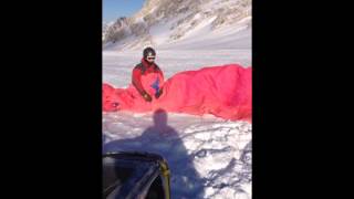 Parasledding Snow machining Paragliding Eric oddy BC Rockys Mountains [upl. by Katrine272]