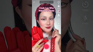 Easy Makeup Tutorial Cindy Lou Who from the Grinch 💚❤️🤶🏻 [upl. by Ahsiret350]