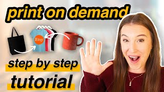 START YOUR PRINT ON DEMAND BUSINESS in 5 easy steps 💸 Print on Demand tutorial for beginners [upl. by Loftus]