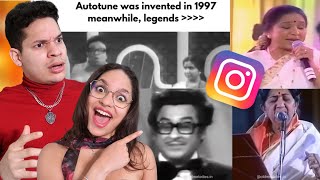 Waleska amp Efra React to Indian Singers before Autotune existed [upl. by Doyle]