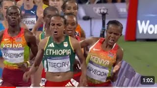 Beatrice Chebet Win Womens 5000m Gold Medal Faith Kipyegon amp Gudaf Tsegay Fight olympic paris 2024 [upl. by Negris720]