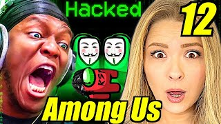 Sidemen AMONG US THEO GETS HACKED REACTION [upl. by Rema]