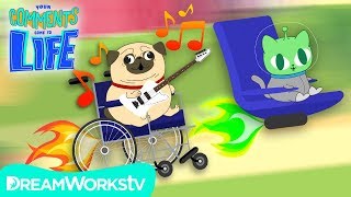 Singing Pug Races Space Cat  YOUR COMMENTS COME TO LIFE [upl. by Ammeg]