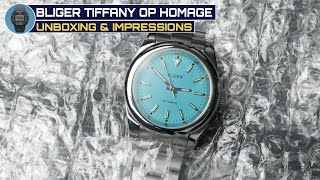 Bliger OP Homage Unboxing amp Impressions  Lovely Blue Dial [upl. by Ytirahc]