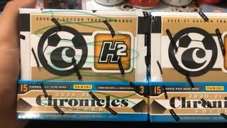 2 Boxes Of 202021 Panini Chronicles Soccer H2 Hobby Hybrid [upl. by Dustie124]