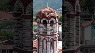 Avli greece kavala pangaion europeantravel aerialvideography mountainvillage greekorthodox [upl. by Barram]