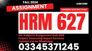 hrm627 solution fall 2024 [upl. by Allred]