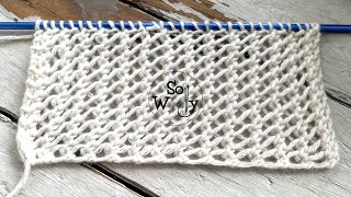 How to knit the Witchs Ladder stitch A super easy onerow repeat pattern  So Woolly [upl. by Anialam]