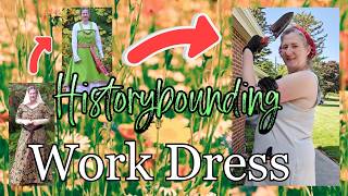 Historybounding Gardening Dress  Inspired by a Viking Apron Dress [upl. by Ahsitak598]