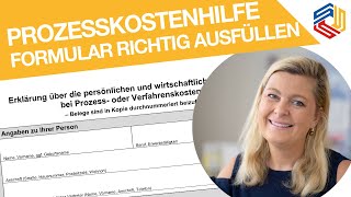 Prozesskostenhilfe Wie fülle ich das Formular aus Schritt für Schritt Anwalt Seiter erklärt [upl. by Olin]