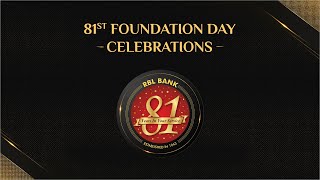 RBL Bank 81st Foundation Day [upl. by Olvan985]