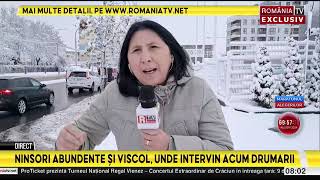 Ninsorile puternice în România Drumuri blocate după ce mai multe TIRuri sau răsturnat [upl. by Drofliw134]