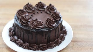 How to make Chocolate Cake with Chocolate Buttercream Frosting  For Beginners  Step by Step [upl. by Idnerb]