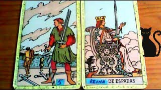 Combinaciones tarot con el CINCO de ESPADAS  ARCANOS MENORES DE ESPADAS Por TARA [upl. by Norga]