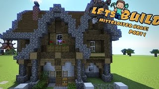 MITTELALTERLICHES HAUS bauen  Minecraft Tutorial [upl. by Taran971]