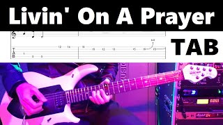 Bon Jovi  Livin On A Prayer guitar cover with tab [upl. by Ynaoj]