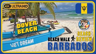 🔱 Dover Beach Barbados 🇧🇧 Tranquil family friendly beach 🇧🇧 4K Walking Tour  Beach Walk amp Review [upl. by Cochard245]