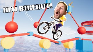 AWESOME NEW BIKE OBSTACLE COURSE  BIKEOUT 4 Descenders [upl. by Ecyac]