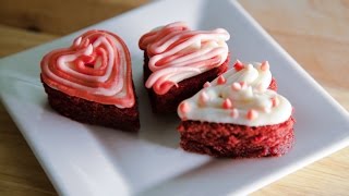 MINI RED VELVET HEART CAKES [upl. by Anires]