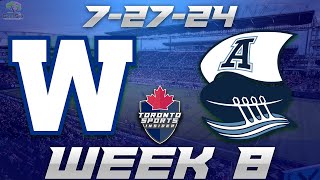 Winnipeg Blue Bombers vs Toronto Argonauts Week 8 CFL LIVE Stream Game Audio  Streamcast amp Chat [upl. by Pammy699]