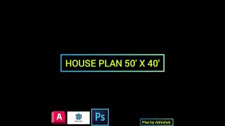 House Plan 50 X 40 civilengg autocadarchitecture homedesign houseplan architecture [upl. by Ellehcram]