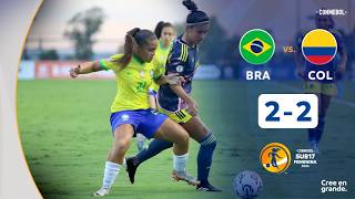 BRASIL vs COLOMBIA 22  RESUMEN  CONMEBOL SUB17 FEM  FASE FINAL [upl. by Hewe]