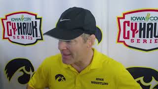 Coach Tom Brands Iowa Nov 19 2024 prior to Iowa State dual [upl. by Llehcear]