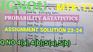 IGNOU MTE11 ASSIGNMENT SOLUTION 2324 l Q no 4ab5ab l MATH SOLUTIONS for all BDPbSCM [upl. by Aixela]