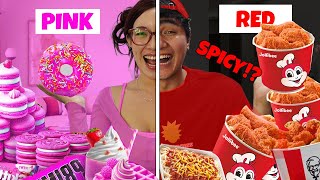 TIKTOK Eating Only ONE Color Food for 24 Hours TAGALOG [upl. by Nathan]