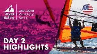 Day 2 Highlights  Sailings World Cup Series  Miami USA 2018 [upl. by Etnoed]