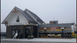 Coffee at the Crossing amp CSX Indy Line Subdivision at McCordsville Indiana [upl. by Aroel]