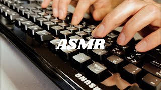 No talk 3hour Membrane keyboard ASMR  Work With Me  Study With Me [upl. by Ilahsiav]