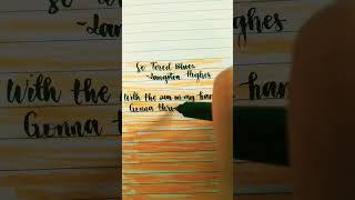 Short poem by Langston Hughes calligraphy art freehand learncalligraphywriting [upl. by Temple]