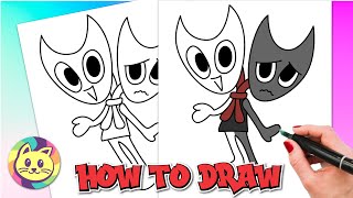 How to Draw Razzle and Dazzle from Dandy’s World  Roblox Easy Step By Step Drawing Tutorial [upl. by Strader513]