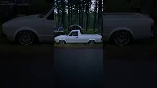 Bagged MK1 VW Caddy Pickup Vag Fair 2023 vw [upl. by Tiertza]