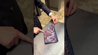 How to fold a pocket square How to style a pocket square✨ shorts pocketsquare [upl. by Senaj]