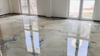 How we made designer Metallic Epoxy floors [upl. by Yroggerg]