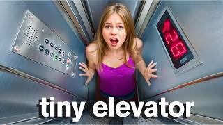 My Daughter TRAPPED IN TINY ELEVATOR Security Cameras [upl. by Dlanar]