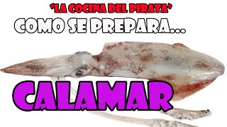 COMO LIMPIAR UN CALAMAR PASO A PASO [upl. by Thorma]