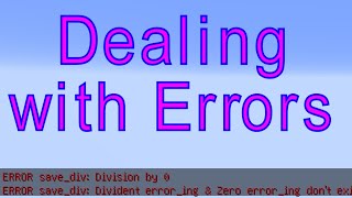 Redstone Commands Episode 62  Dealing with Errors Java Edition 121 [upl. by Akeber]