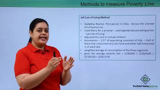 Class 11th – Methods to measure Poverty  Indian Economics  Tutorials Point [upl. by Ociral]