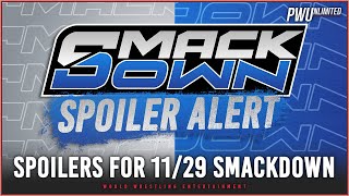 Spoilers For 1129 WWE Friday Night Smackdown [upl. by Udela]