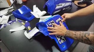 Instalacion Kit calcos Yamaha blaster [upl. by Parnell]