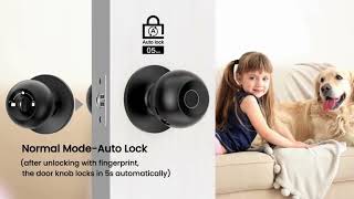 GHome Smart Door Knob Advanced Fingerprint Security for Your Home  Smart Door Knob Installation [upl. by Bazluke]